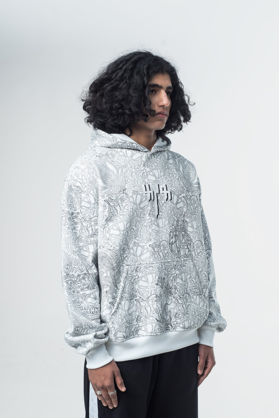 Block Printed Vintage Canvas - Hoodie