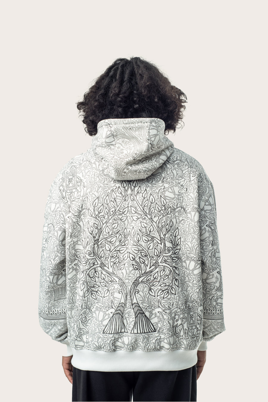 Block Printed Vintage Canvas - Hoodie