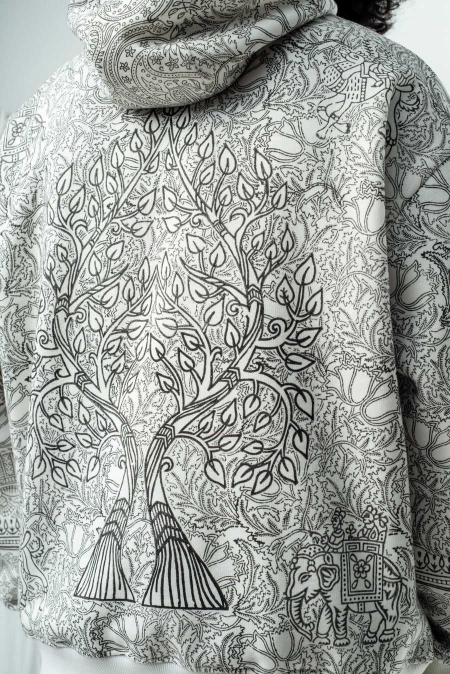 Block Printed Vintage Canvas - Hoodie