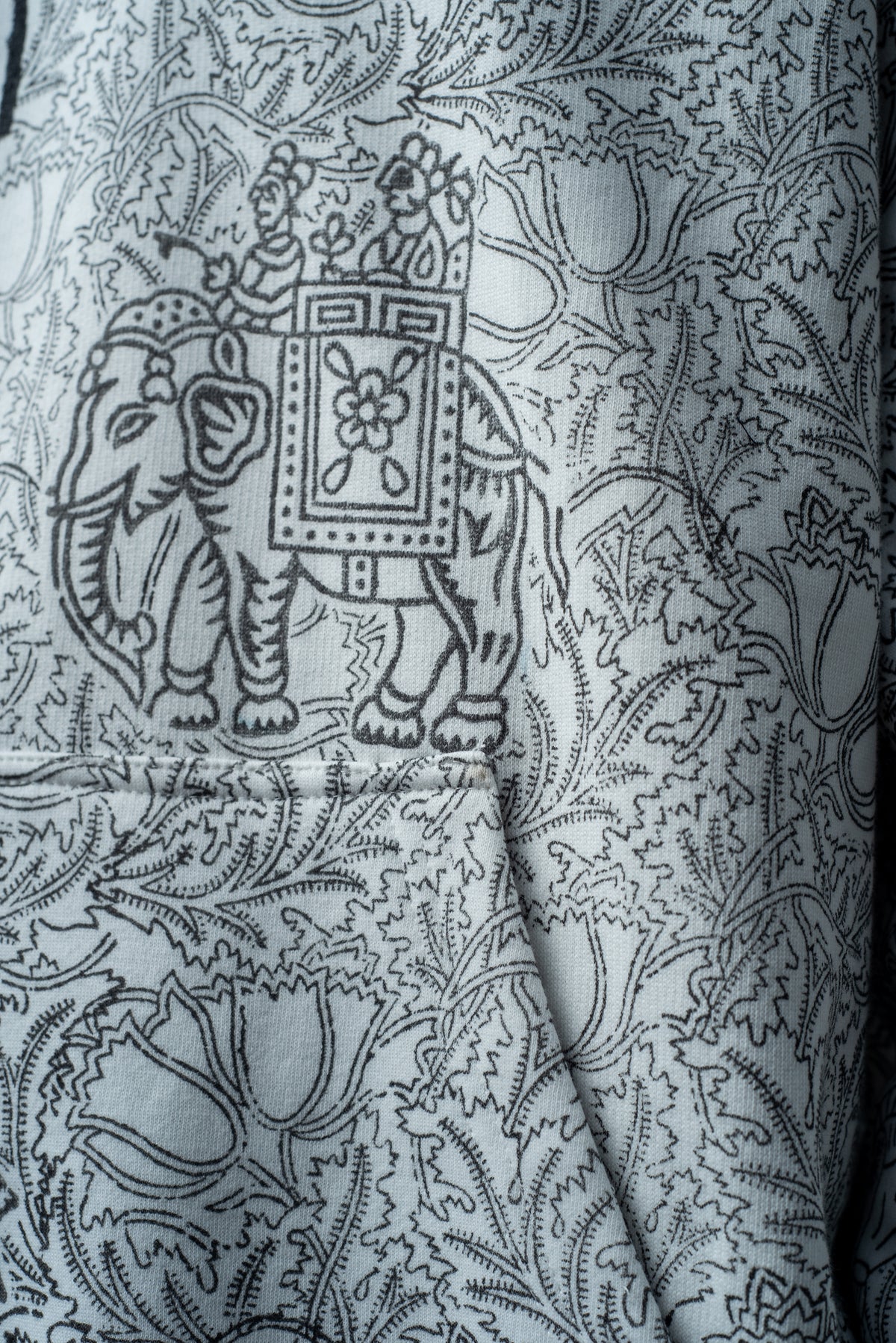 Block Printed Vintage Canvas - Hoodie