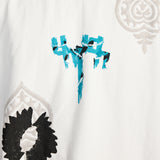 Sleeveless Block-printed T-shirt