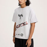 Grey Block Printed - Tshirt