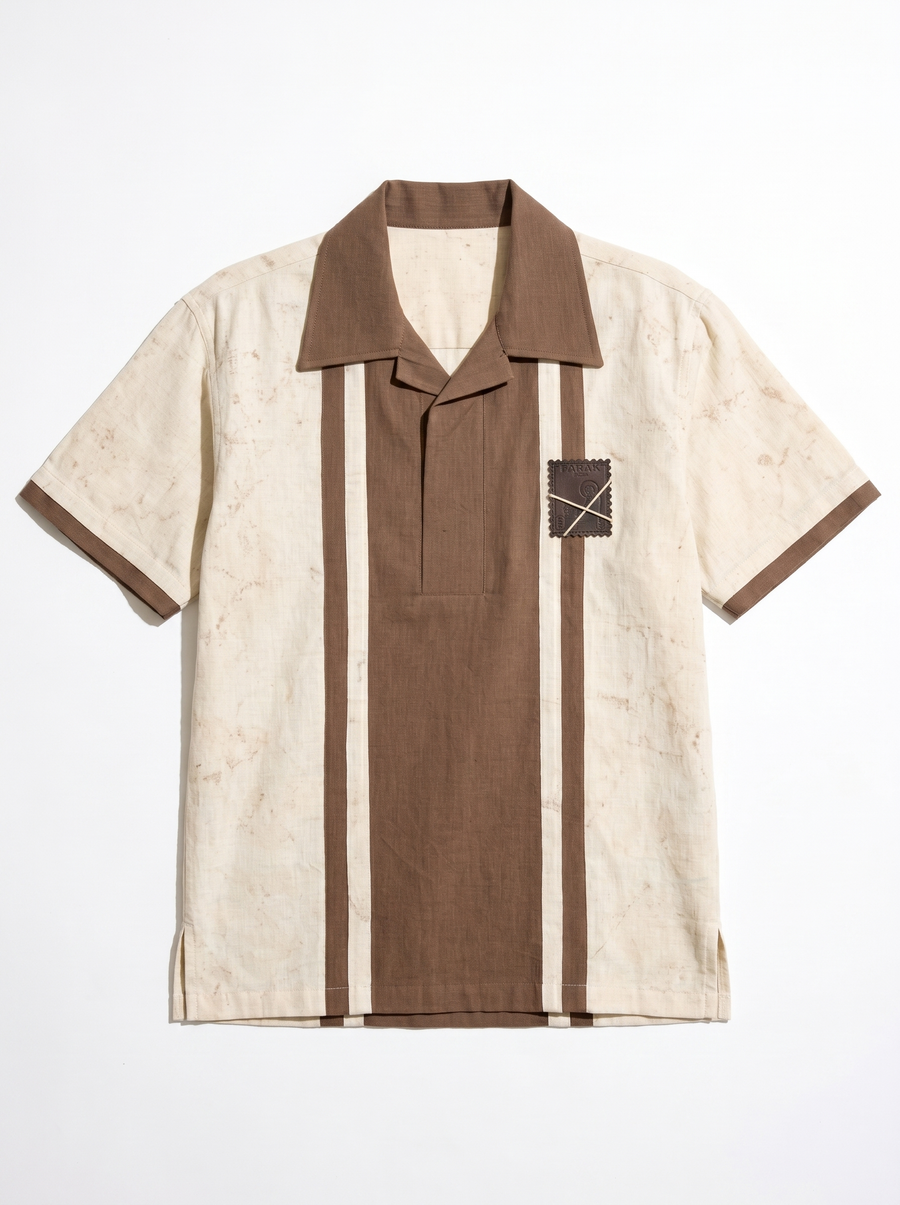 Stripe Beige Polo Shirt