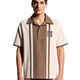 Stripe Beige Polo Shirt