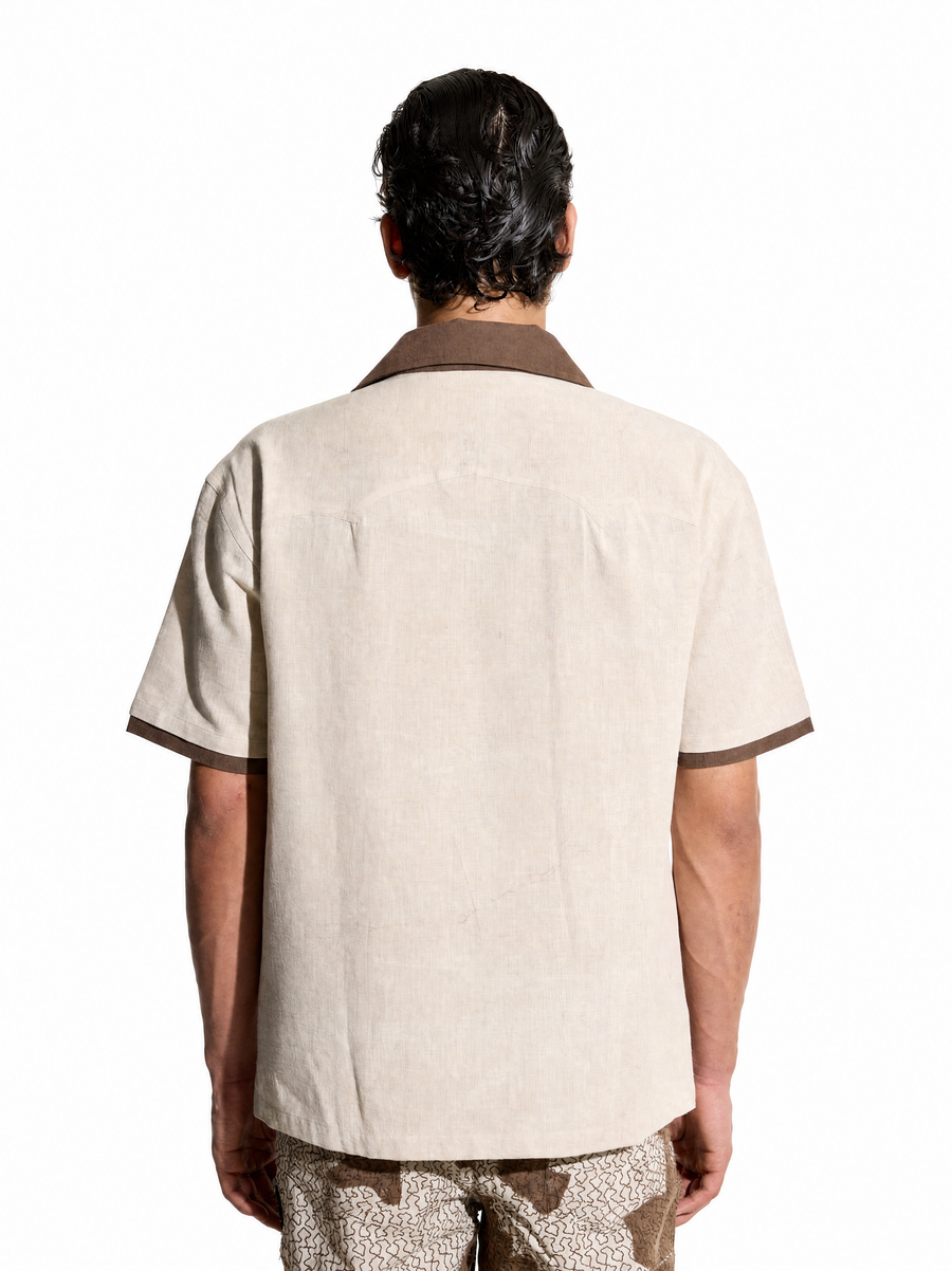 Stripe Beige Polo Shirt